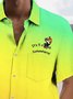 Royaura® Beach Vacation Men's Hawaiian Shirt Ombre Toucan Print Pocket Camping Shirt