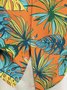 Royaura® Beach Vacation Men's Hawaiian Shirt Plant Leaf Print Pocket Camping Shirt
