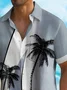 Royaura® Beach Vacation Men's Bowling Shirt Coconut Tree Art Hawaiian Shirt Big Tall