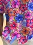 Royaura® Beach Vacation Men's Hawaiian Shirt Tropical Floral Art Wrinkle Free Seersucker Pocket Camp Shirt Big Tall