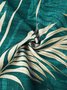 Royaura® Hawaii Plant Leaf Floral Print Men's Button Pocket Short Sleeve Shirt