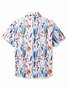 Royaura® Hawaii Floral Goose Print Men's Button Pocket Short Sleeve Shirt