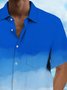 Royaura® Vintage Gradient Print Chest Pocket Shirt Plus Size Men's Shirt
