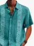 Royaura® 60's Vintage Men's Guayabera Shirt Stretch Pocket Camp Shirt Big Tall