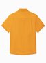 Royaura® Vintage Bowling Tiki Bar Print Chest Pocket Shirt Plus Size Men's Shirt