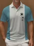 Royaura® 50's Retro Resort Polo Shirt Coconut Stretch Comfortable Bowling Polo Camp Shirt Big Tall