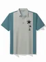 Royaura® 50's Retro Resort Polo Shirt Coconut Stretch Comfortable Bowling Polo Camp Shirt Big Tall