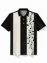 Royaura® 50‘s Retro Jazz Music Bowling Polo Shirt Stretch Comfortable Polo Camp Shirt Big Tall