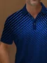 Royaura® Vintage Gradient Texture Polo Shirt Stretch Comfortable Camping Pullover Polo Shirt Big Tall