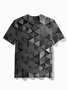 Royaura® Retro Geometric 3D Print Men's Short Sleeve T-Shirt