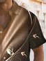 Royaura® Retro Geometric Ombre Print Men's Button Pocket Short Sleeve Shirt