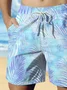 Royaura® Hawaiian Botanical Print Men's Beach Shorts