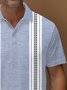 Royaura®  50's Retro Geometric Bowling Print Men's Short Sleeve Polo Shirt