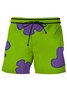 Royaura® Retro Fun Cartoon Print Men's Beach Shorts