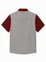 Royaura® Vintage Bowling Bamboo Print Chest Pocket Shirt Plus Size Men's Shirt