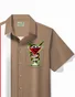 Royaura® Vintage Bowling Crimes & Cocktails Tattoo Print Chest Pocket Shirt Plus Size Men's Shirt
