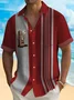 Royaura® 50's Vintage Bowling Shirt TIKI Totem Stretch Quick Dry Pocket Camp Shirt Big Tall