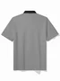 Royaura® Vintage Bowling Geometric Print Polo Shirt Stretch Comfortable Camping Pullover Polo Shirt Big Tall