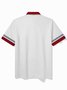 Royaura® Vintage Bowling Stripe Printed Polo Shirt Stretch Comfortable Camping Pullover Polo Shirt Big Tall