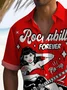 Royaura® 50's Vintage Rockabilly Music Men's Hawaiian Shirt Camp Pocket Shirt Big Tall
