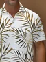 Royaura Hawaii Bamboo Plant Print Men's Button-Down Polo Shirt
