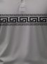 Royaura Retro Geometric Stripe Print Men's Polo Shirt