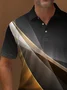 Royaura® Retro Texture Men's Polo Shirt Gradient Aurora Art Stretch Comfort Basic Short Sleeve Polo Shirt Big Tall