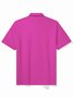 Royaura® Holiday Beach Flamingo Men's Hawaiian Polo Shirt Stretch Comfortable Pullover Pink Polo