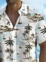 Royaura® Beach Vacation Men's Hawaiian Shirt Coconut Tree Print Pocket Camping Shirt