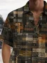 Royaura® Vintage Abstract Textured Print Chest Pocket Shirt Plus Size Men's Shirt Big Tall