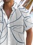 Royaura® Beach Holiday Men's Tropical Leaf Texture Men's Hawaiian Shirt Breathable Comfortable Camp Pocket Shirt Big Tall