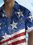 Royaura® Holiday Men's Independence Day Flag Print Casual Breathable Short Sleeve Shirt Big Tall