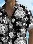Royaura® Beach Vacation Men's Hawaiian Shirt Floral Print Pocket Camping Shirt Big Tall