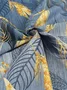 Royaura® Beach Vacation Tropical Leaves Men's Hawaiian Shirt Stretch Camp Pocket Art Shirt Big Tall