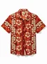 Royaura® Beach Vacation TIKI Geometric Men's Hawaiian Shirt Quick-Drying Stretch Art Flower Sculptor Shirt Big Tall