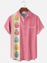 Royaura® Holiday Easter Bowling Egg Print Men's Button Pocket Short Sleeve Shirt Big & Tall