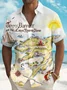 Royaura® Hawaiian Jimmy Buffett Margaritaville Parrot Cocktail Art Printed Shirt Men's Button Pocket Short Sleeve Shirt Big & Tall