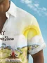 Royaura® Hawaiian Jimmy Buffett Margaritaville Parrot Cocktail Art Printed Shirt Men's Button Pocket Short Sleeve Shirt Big & Tall