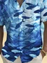 Royaura® Beach Resort Men's Hawaiian Shirt Fish Print Pocket Short Sleeve Shirt Big Tall