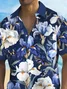 Royaura® Beach Resort Men's Hawaiian Shirt Flowers Print Pocket Short Sleeve Shirt Big Tall