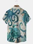 Royaura® Beach Resort Men's Hawaiian Shirt Sea Animals Print Pocket Short Sleeve Shirt Big Tall