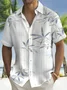 Royaura® Beach Resort Men's Hawaiian Shirt Plant Print Pocket Short Sleeve Shirt Big Tall