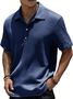Royaura® Basic Plain Print Polo Shirt Stretch Comfort Wrinkle Free Seersucker Camping Pullover Polo Shirt Big Tall