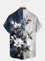 Royaura® Beach Resort Men's Hawaiian Shirt Flowers Print Pocket Camping Shirt Big Tall