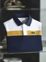 Royaura® Basic Casual Logo Polo Shirt Men's Stylish Striped Lapel Polo Shirt Large & Tall Sizes