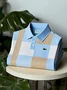 Royaura® Basic Casual Stylish Lattice Printed Polo Shirt Stretch Comfort Camping Pullover Polo Shirt Big Tall