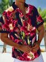 Royaura® Hawaiian Party Floral Print Men's Button Pocket Short Sleeve Shirt Big & Tall