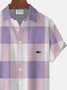 Royaura® Men's Retro Geometric Color Block Print Button Pocket Short Sleeve Shirt Big & Tall