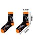 Royaura® Halloween Socks Pumpkin Jacquard Men's Socks Big & Tall