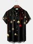 Royaura® Christmas Ribbons Print Casual Stylish Hawaiian Shirt Summer Shirts Pocket Short Sleeve Shirt Big Tall